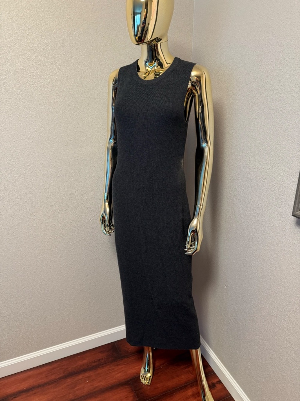 Jenny Kayne, charcoal, knit dress, NEW, medium